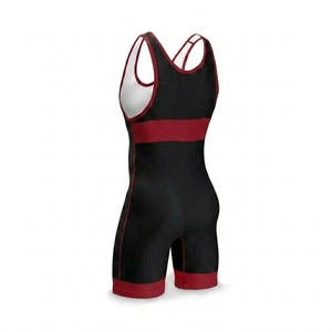 Custom American Flag Wrestling Singlets Design Athletic Bodysuits Slim Fit Pattern Wrestling Uniforms Leotard Classic Style - Product Image 2