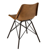 Chaise industrielle, cadre en métal robuste avec siège en bois, design élégant et durable, parfait pour la maison, le bureau, le café, le restaurant et le style moderne