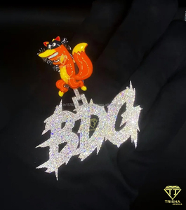 จี้ฮิปฮอป BDG แบบสั่งทำพิเศษ ชุบโรเดียมด้วยเทคนิค Lab-grown ประดับเพชรเต็มเส้น สร้อยคอแนวสตรีทแวร์ ของขวัญเครื่องประดับ - Product Image 1