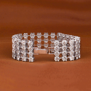 Bracelet de luxe en argent sterling 925 plaqué or rose, avec croix sertie de moissanite, certifié GRA, style hip-hop, motif croix chrétienne - Product Image 1