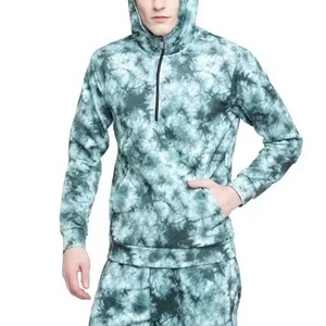 Unisex Hooded Tracksuit <b>Set</b> <b>Tie</b> <b>Dye</b> Print Full Length Drawstring Closure Lightweight Casual Breathable 100% Cotton Loose Fit - Product Image 5