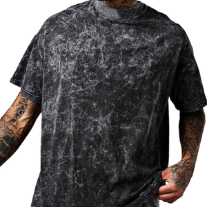 เสื้อยืดผู้ชายทรงโอเวอร์ไซส์ แขนสั้น คอกลม ล้างสีสไตล์วินเทจ สตรีทแวร์ลำลอง ขายส่ง เสื้อผ้าแฟชั่นฤดูร้อน - Product Image 1