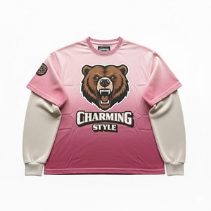 เสื้อยืดแขนยาวผู้หญิง 200 กรัม ผ้าฝ้าย 100% สกรีนโลโก้ได้ สีพื้น คอกลม สวมใส่สบาย ไม่เป็นขุย ขายดีช่วงฤดูใบไม้ผลิและฤดูร้อน - Product Image 1