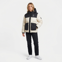 Blouson matelassé léger pour homme avec logo personnalisé, veste d'hiver chaude à capuche en duvet, streetwear décontracté pour l'extérieur