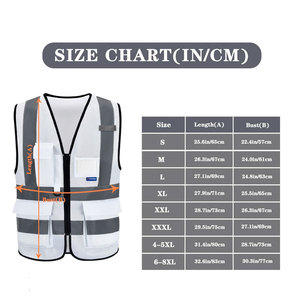 Gilet de sécurité haute visibilité réfléchissant avec poche zippée, conforme à la norme ANSI Classe 1, avec éclairage LED, imperméable, logo personnalisé, vêtements de travail - Product Image 2