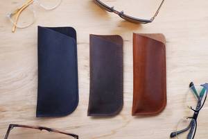 Funda Protectora para Gafas de Sol de Cuero Genuino Cosida a Mano, Fabricante de Artículos de Cuero al por Mayor LGC-0007 - Product Image 5