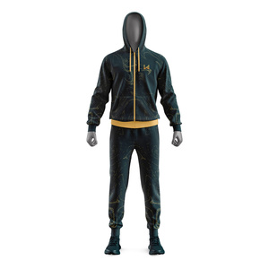 Survêtement Homme Personnalisé Léger et Respirant en Nylon et Coton 2-en-1 avec Capuche et Fermeture Éclair, Pantalon de Jogging Décontracté, Vêtements de Sport OEM ODM - Product Image 5