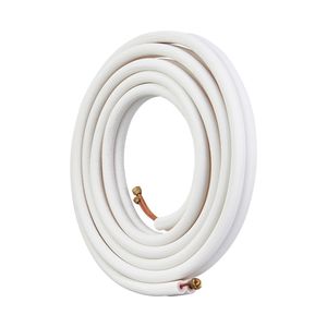 Set di tubi per climatizzazione e riscaldamento da 25FT, con tubi in rame da 1/4 e 3/8 pollici D.E. e isolamento a triplo strato in PU - Product Image 4