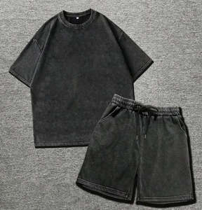 Conjunto de Camiseta y Pantalones Cortos de Verano para Hombre, Estilo Urbano Informal, con Estampado Floral, 100% Algodón - Product Image 6