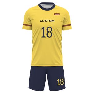 Factory Wholesale Custom Plus Size Soccer Uniform Sets Summer Winter Unisex Jersey Kit Custom Design Logo Printing - Product Image 2