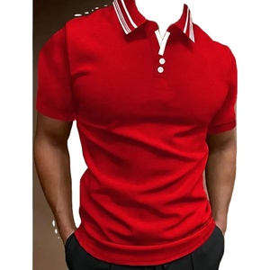 Homme avec col Tee Shirts Slim Fit Polo T Shirt pour hommes Orange Top No Logo Streetwear Cotton Clothing Chic Comfortable Basic - Product Image 4