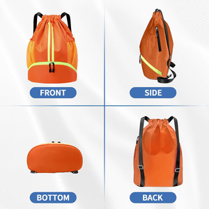 SHAGHAF SPORTS WEAR Custom Blue Microfiber <b>Drawstring</b> Backpack Men Women | <b>Waterproof</b> Sports Gym <b>Bag</b> 50-70L | Lightweight Travel - Product Image 6
