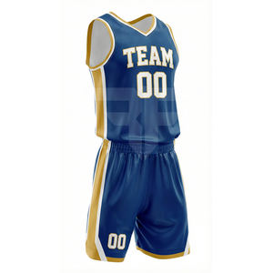 Conjunto de Pantalones Cortos Personalizados, Uniforme de Baloncesto, Último Modelo de Sublimación con Impresión Completa, Jersey de Baloncesto para Hombre, Kit de Equipo - Product Image 1