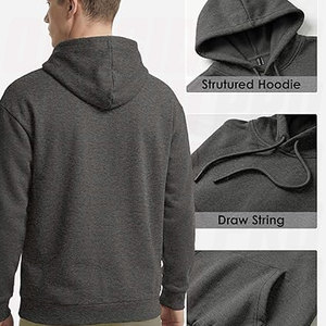 Sweat-shirt à capuche décontracté mi-lourd pour hommes et femmes, en coton et polyester, avec poche kangourou, impression DTG personnalisée - Product Image 3