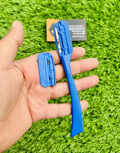 New Premium Blue Color Non-Folding Barber Straight Cut Throat <b>Razor</b> <b>Single</b> Edge <b>Blades</b> Stainless Steel Replaceable <b>Blade</b> - Product Image 5