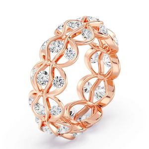 Anillo de Boda Ondulado Eternity con Diamante Cultivado en Laboratorio - Product Image 6