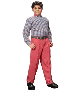 Fabrika özelleştirme çocuklar ilkokul öğrenci giyim erkek okul üniformaları Set gömlek pantolon