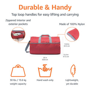 Sac de sport personnalisé grande capacité, sac de voyage imperméable, sac de week-end, fournisseur OEM ODM en gros - Product Image 3