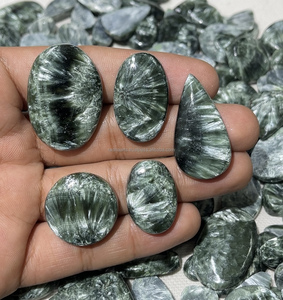 2026 Handmade Smooth Natural Seraphinite Loose Cabochons Mixed Shape and Sizes for Healing Jewelry All Sizes Included - Product Image 6