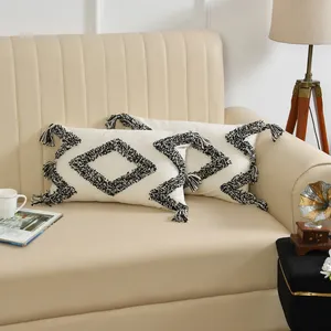 MORE Boho Style <b>Square</b> Tufted Cotton Cushions & <b>Pillows</b> with Tassels for Home & Hotel Use - Product Image 3