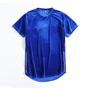 เสื้อยืดคอกลมแขนสั้นทรงปกติสำหรับผู้ชาย สีพื้น ผ้าถักลำลอง โลโก้ด้านหน้า ระบายอากาศได้ดี สีน้ำเงิน แดง ขาว ดำ - Product Image 2