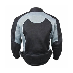 เสื้อแจ็คเก็ตมอเตอร์ไซค์ตาข่ายสีดำและสีเทาสำหรับผู้ชายของ RUN APPAREL แขนยาว ระบายอากาศได้ดี เหมาะสำหรับขี่ในฤดูร้อน เสื้อแจ็คเก็ตสำหรับผู้ชาย - Product Image 3