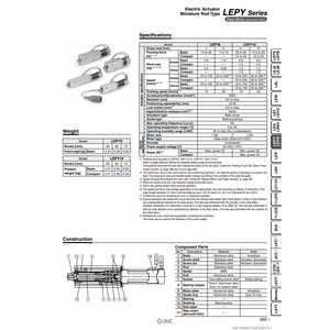 Produit de vérins d'actionneur électrique LEPY10K-25-R5AN1 SMC Pneumatics - Product Image 1