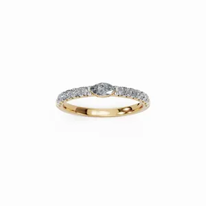 แหวนเพชรเม็ดเดี่ยวทรงมาร์คีส์และคัท ดีไซน์ใหม่ 15 เม็ด เพชรเพาะเลี้ยง 18K ทองคำขาว หรูหรา รับรองโดย IGI สำหรับผู้หญิง นำเข้าจากอินเดีย - Product Image 1