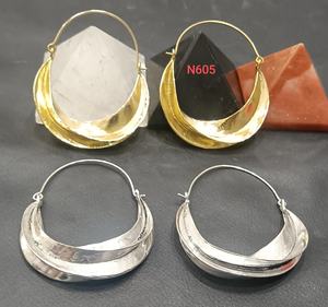 Wholesale Bohemian Style Alloy <b>Silver</b> <b>Huggie</b> Earrings Lightweight Daily Wear Jewelry Indian Manufacturer Factory Price - Product Image 1