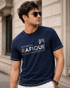 Khawaja Rafique Ullah Enterprises Men's <b>Black</b> Short <b>Sleeve</b> O-Neck 100% Cotton <b>T</b>-<b>Shirt</b> Oversized Fit Casual Eco-Friendly - Product Image 2
