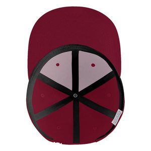 Casquette Snapback personnalisée à 6 panneaux, noire avec visière rose, ajustable, unisexe, style streetwear, en coton, avec logo lettre arc-en-ciel sur le panneau avant - Product Image 5