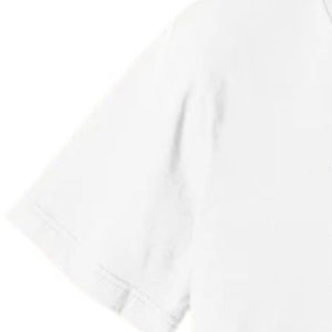 T-shirt blanc à manches courtes avec imprimé graphique de lettres grecques bleues et jaunes, t-shirts unisexes en coton pour streetwear, vente en gros - Product Image 5