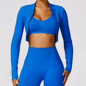 Ensemble sportif décontracté 2 pièces pour femme, violet uni, tricoté en polyester/coton, soutien-gorge de sport, débardeur sans manches, short, respirant pour l'été - Product Image 1