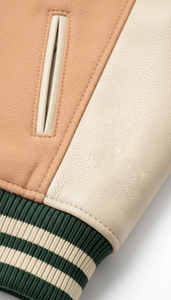 Manches en cuir athlétiques esthétiques, manches contrastées, style streetwear viral, style américain durable - Product Image 4