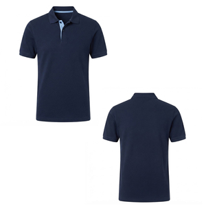 Chemises imprimées en polyester/coton pour hommes avec poche anti-plis et manches courtes, polos pour hommes - Product Image 6