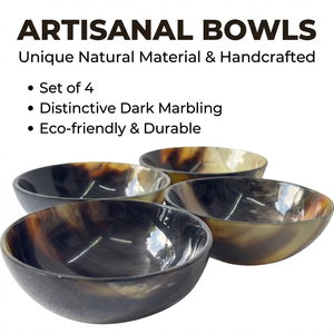 Juego de Tazones de Bambú Hechos a Mano, Tazones de Servir de Cuerno Natural Pulido y Sostenible, Aptos para Lavavajillas, Decoración de Hogar de Lujo Estilo Americano - Product Image 6