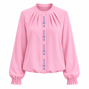 ขายส่งสินค้าจากบริษัทแจ็คแอนด์จิล ออฟ อเมริกา อิงค์ เสื้อผ้าผู้หญิง เสื้อเชิ้ตปักลายจีบพร้อมแขนพอง สไตล์กรีก - Product Image 5