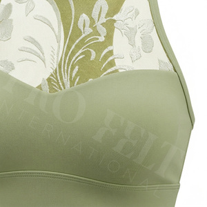 Soutien-gorge de sport pour femme, vente en gros, marque privée acceptée, push-up, respirant, dos en dentelle et maille, pour fitness, yoga, gym, course à pied et entraînement - Product Image 4