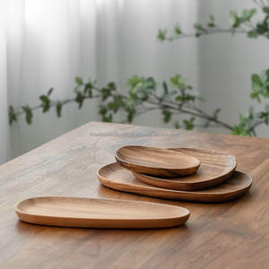 Plateau de service bohème en bois d'acacia avec design sculpté pour la décoration intérieure Table Setting Party Occasions - Product Image 5