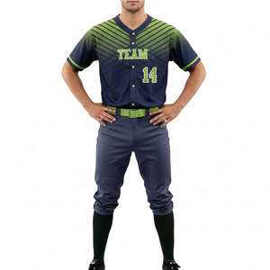 Dernier design d'uniforme de baseball pour hommes, vêtements d'équipe de qualité supérieure, ensemble de maillots de baseball respirants en polyester, professionnel - Product Image 1