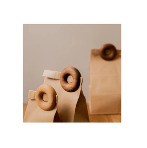 Clip para Bolsas de Madera de Alta Calidad, Hecho a Mano, Artesanía en Madera Natural, 2 Colores Diferentes, Juego de Clips Selladores en Forma de Donut - Product Image 4