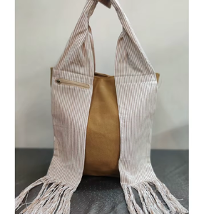 Sacs fourre-tout en toile de jute recyclée personnalisés, sacs de courses réutilisables en coton avec fermeture éclair, poignées et impression de logo pour cadeaux promotionnels - Product Image 6