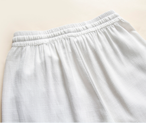 <span class=keywords><strong>Pantaloni</strong></span> a vita alta a gamba larga <span class=keywords><strong>pantaloni</strong></span> da donna casual in lino di cotone <span class=keywords><strong>taglie</strong></span> <span class=keywords><strong>forti</strong></span> <span class=keywords><strong>pantaloni</strong></span> di lino <span class=keywords><strong>bianchi</strong></span> - Product Image 5