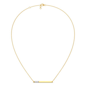 Collar de Diamantes Minimalista con Acento Lateral Brillante y Diseño Horizontal Moderno y Elegante - Product Image 2