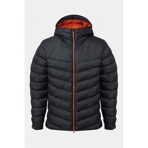Mens 90% Duck Down Jacket With Hood Nylon Fabric and Lining Light <b>Weight</b> Insulated Jacket Custom Design - Product Image 1