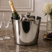 Seau à glace décoratif en forme de cornes de cerf, refroidisseur à vin et champagne en métal, décoration de bar à domicile, cadeau pour événements festifs, rustique, pour table, pour l'amusement et les réceptions