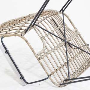 Fauteuil inclinable en rotin en plastique de luxe de Comhome se prélasser élégant avec des meubles de salon de coussins profonds - Product Image 2