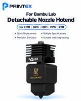 Kit Nozzle Hotend Printer 3D High Flow, Rakitan Nozzle Full Metal 0.2 0.4 0.6 0.8 mm, Upgrade Pencetakan Kecepatan Tinggi