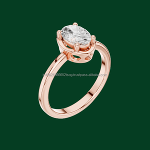 Bijoux Beadside 14K Cross Over Ring Design Avec CVD Diamond - Product Image 1