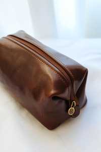 Custom Made Genuine Leather Toiletry Bag Dopp <b>Kit</b> Mens Travel Wash Bag <b>Shaving</b> <b>Kit</b> Organizer Wholesale Factory TYG-0126 - Product Image 2